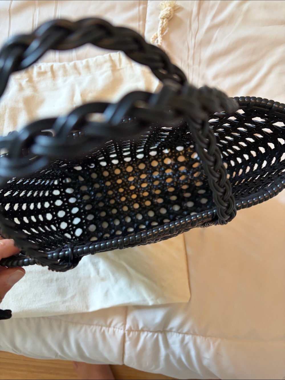Bembien Black Woven Tote Bag - Picture 3 of 6
